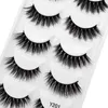 Partihandel 5 par Ögonfransar Luxury Packing Eyelash Fluffy Naturliga långa ögonfransar Set Tjocka Fluffy Make Up Tools