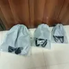 Bolsas de almacenamiento, bolsa de viaje de 3 tamaños para zapatos, ropa con cordón, organizador de viaje para polvo no tejido para hombres y mujeres, cubo de embalaje