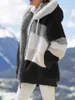 2022 Donna Inverno Plus Size Giacca lunga con orsacchiotto Caldo pile spesso Cappotto in pelliccia sintetica Peluche Donna Casual 211122