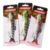 DHL entrega 6 cor 13 cm 22g ABS iscas de pesca para baixo trutas multi swimbaits articulados afundando lento natação biônica isca de água doce de água doce