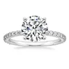 Cluster Ringen EAMTI 925 Sterling Zilver Voor Vrouwen 1.25 CT Ronde Solitaire Zirconia Verlovingsring Promise Maat 4-12