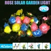 1pc / 2pcs LED Solar Lawn Light Simulation Flower Lamp Miscoloration Ball-Flower Outdoor Yard Lighting - 1pc