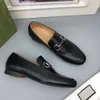 Man Designer Äkta Läder Bogue Klänning Skor Mens Fashion Brand Business Slip On Loafers Men Casual Flats Storlek 38-45