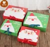 Boże Narodzenie Eve Duże pudełko Santa Claus Fairy Design Kraft PaperCard Present Party Favorive Aktywność Box Red Green Gifts Packaczki DHL 44KK