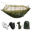 Açık kamp çift paraşütlü kumaş hamak ile sivrisinek net dijital kamuflaj ordu yeşil çok renkli wk526