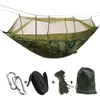 Camping en plein air double hamac en toile de parachute avec moustiquaire Digital Camouflage Army Green multicolore wk526