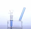 8.5 Inch potable hookah mini bong glass box bubbler USA color smoking bong water pipes smooth smoke dry use