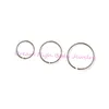 Anneau de nez entier, cerceau en acier chirurgical 316l, bijoux pour narine, fin 0.6mm 0.8mm 1mm, boucle d'oreille, clou de Cartilage pour sourcils