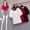 Летние блузки пэчворк Blusas женские простые битник рубашки женские карманы с коротким рукавом топы девушки опрятный Blusa Office Lady 210604