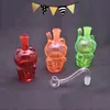 Mini Glass Bong Water Pipes Hookah with 10mm Female Thick Pyrex Colorful Green Yellow Red Smoking oil rig Bongs