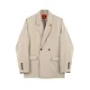 IEFB / vêtements pour hommes style coréen costume décontracté manteau lâche à la mode beau double boutonnage grande taille blazer mâle automne 9Y4093 210524
