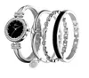Роскошные комплекты из 4 предметов, женские часы с бриллиантами, модные кварцевые часы, нежные женские наручные часы, браслеты GINAVE Brand216w