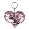 Porte-clés en forme de cœur à paillettes, décoration de bagages colorée, Mini porte-clés de sac, pendentif, cadeau créatif, ZC896