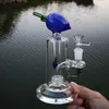 7 Inch Heady Glass Bongs Unique Bong Straight Type Hookahs Fruit Pattern Peach Shape Oil Dab Rigs 14mm Female Joint Showerhead Perc Water Pipes With Bowl DHL20093