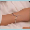 Link, Bracelets Jewelrylink, Chain Luxury Women Zircon Crystal Cuff Antlers Bracelet Bangle Wedding Jewelry Drop Delivery 2021 Easot