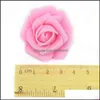 Flores decorativas grinaldas festivas festas suprimentos casa jardim 200 pçs / lote 4 cm mini artificial mini pe espuma rosa cabeça cabeça para casamento decorati