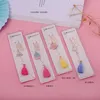 Bookmark 2pcs Girly Style Alloy Pendant Small Fresh Decor Book Clip Chain DIY Page Folder Learning Essay Mark Gift