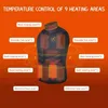 9 áreas aquecida colete jaqueta usb homens inverno elétrico sem mangas ao ar livre caça 210925