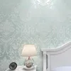 Wallpapers Damasco flocando não tecido papel de parede estilo europeu auto adesivo papel de parede para decoração de casa sala de estar quarto decoração