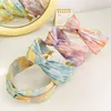 Classic Vintage Headbands Tie-dye Big Knotted Hair-Band Headband Fashion Women Print Hoop Hair Accessories