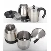 6 tasses à café Ensembles de vaisselle Geyser électrique Moka Machine à café Espresso Pot Expresso Percolateur Cuisinière en acier inoxydable 298J