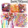 Combinazione di elastici a forma di fiore a forma di goccia multicolore Set di copricapo semplice e creativo