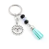 New Seven Chakra Yoga Energy Fitness Keychain Metallo Lotus Tassel Portachiavi Uomo Car Donne Borsa Pendente Portachiavi Regalo gioielli