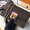 Kobiety torby na ramię ręcznie torba crossbody klasyczny kwadratowy litera Portfel łańcuchowy płótno i kręgosłupa M620204083036