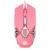 Wire Gaming Games Mause Ergonomique 7 Touches Rétro-Éclairé HP DELL Ordinateur Portable Ordinateur Portable PC Gamer Souris Rose Fille Femme Souris