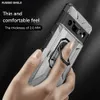 Shockproof Clear PC Pixel 6 Cases TPU Bumper With Magnetic Rotatable Ring kickstand Cover for Google Pixel 6 Pro 6A