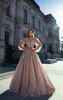 Vestido de fiesta con hombros descubiertos para mujer, vestidos de fiesta formales con cuentas y lentejuelas, piel de encaje rosa africano de talla grande, 2021