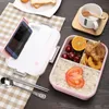 Creative Design Lunch Box для детей Портативные Bento Boxes Теплоизоляция Пищевой контейнер сорта Пластиковый ланч-ящик Организатор