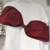Solidny łuk Koreański T Shirt Kobiety Krótki Rękaw Wiosna Summer T-shirt Sweet Fashion Ins Patchwork Ropa Mujer 14909 210415