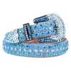 Bälten lyxiga remmar rhinestones bälte för kvinnor män västra diamantbockade cinto de strass cowgirl cowboy ceinture femme jean