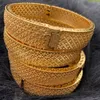 4pcs/lot Ethiopian Bracelet Gold Bangles for Women Gold Dubai Bride Wedding Africa Bangle Arab Jewelry Gold Charm Q0722