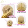 Lace Wigs Blue Colored 613 Blonde Frontal Wig Human Hair Loose Body Wave Front PrePlucked HD Full Transparent 13x49659635