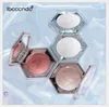 Single Diamond Face studio Master Chrome Metallic Highlighter Paleta de maquiagem com textura em pó úmido, iluminador Diamond Hexagon para todas as peles