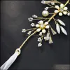 Sieraden Gold Bridal Hoofdband Rhinestone Bloemen Bruiloft Hoofddeksel Wijnstok Voor Bruiden Birdal Haar Aessoires Drop Levering 2021 VZQ1R