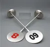 20pcs Stainless Steel Table Number Stand Desktop Countertop Metal Numbers Signage Restaurant Tables Sign Standing SN2680