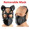 Bdsm fetish lederen masker voor mannen vrouwen verstelbare cosplay unisex bdsm bondage riem beperkingen slaven fetish maskers koppels sex speelgoed Q0818