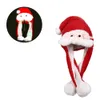 Julhattar Flytta öron Söt hjorthatt Airbag Santa Claus Present Barn Plush Toy Xmas LED Light Cap