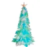 Adesivi per finestre di Natale Ornamenti di albero di Natale smeraldo Autoadesivo Carta da parati PVC Decorazione in vetro forniture 4pcs