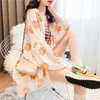 Women's T-Shirt Chiffon Sun Protection Clothing Long Sleeve Summer Korean Style Loose Mid-Length Little Daisy Shirt