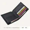 Luxury Brand Men's Short Genuine Leather Wallet Fashion Simple Top Sheepskin Woven High-Grade Long Business Money