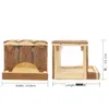 Small Animal Supplies Handmade Wooden Hamster Shelter Golden Bear Dwarf Rat Animals House Accessories Cage Landscaping