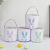 Newest Easter Bunny Bucket Festive Cartoon Rabbit Ear Basket Lunch Tote Bag Animal Face Pattern Kids Festival Gift RRA10266