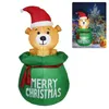 Decorazioni natalizie 4ft Carino Gonfiabile Blow Up Renna Prato Con Per Natale Yard Plug Led Decor Luci Esterne Eu G6y3