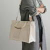 Borsa di tela Borsa a tracolla singola di personalità femminile multitasche stile letterario