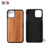 Étuis de téléphone résistants à l'eau pour iPhone 11 12 Pro X Xr Xs Max, couverture arrière en bois noir, motif de Logo personnalisé, vente en gros