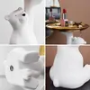 Kreative weiße Bär Statue Ablageschale Nordic Home Decor Wohnzimmer Tischdekoration Snacks Handwerk 210827